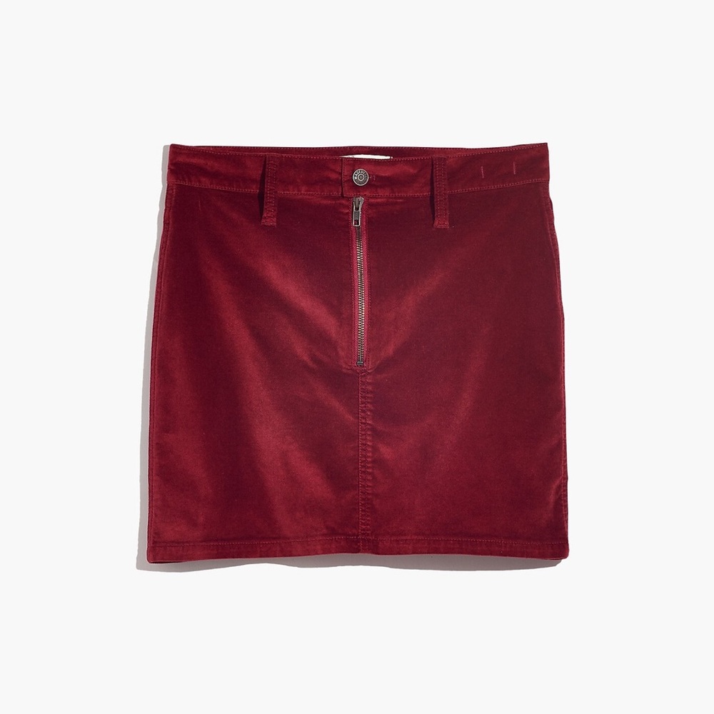 Madewell velveteen mini skirt